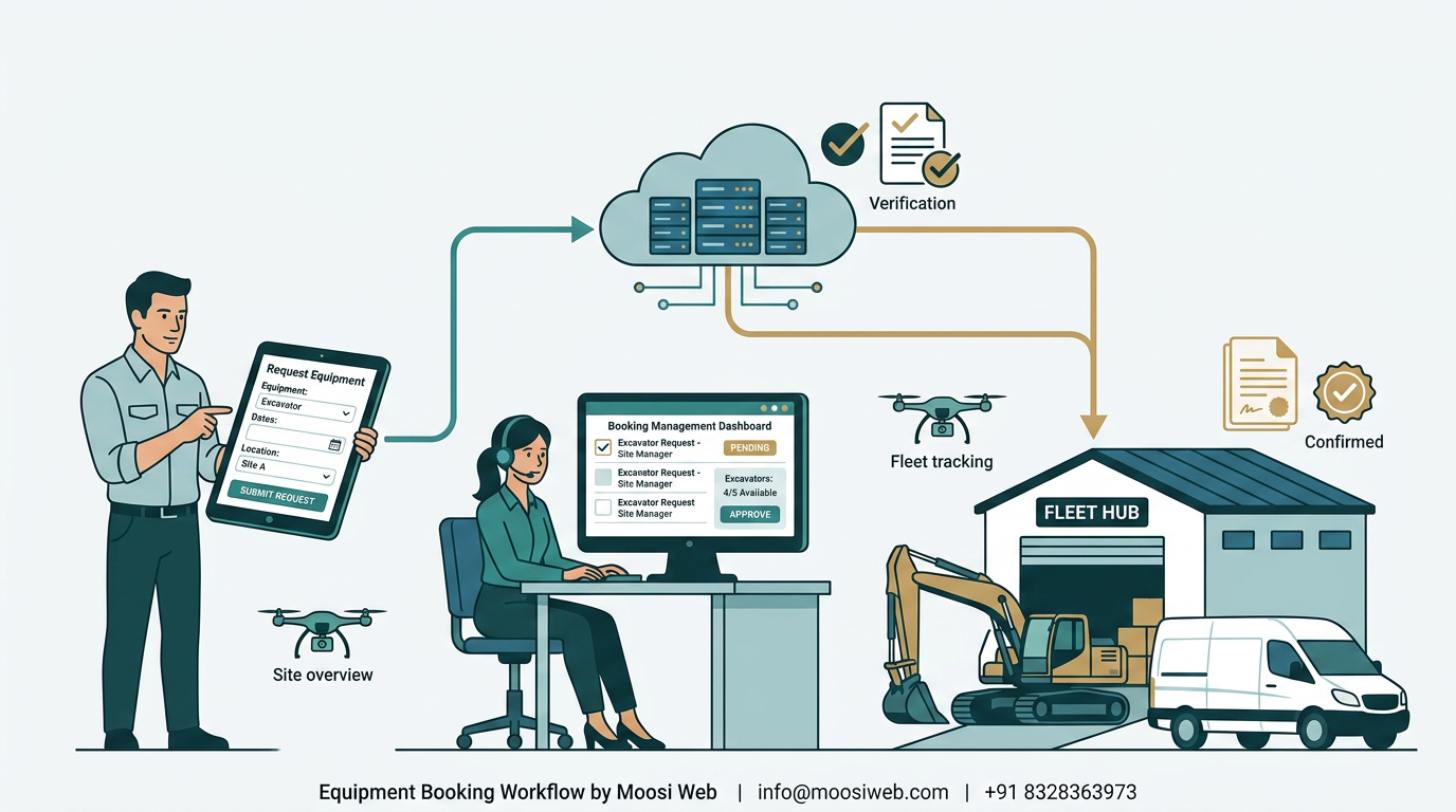 Equipment Booking Workflow for Rental and Return Tracking — case study
