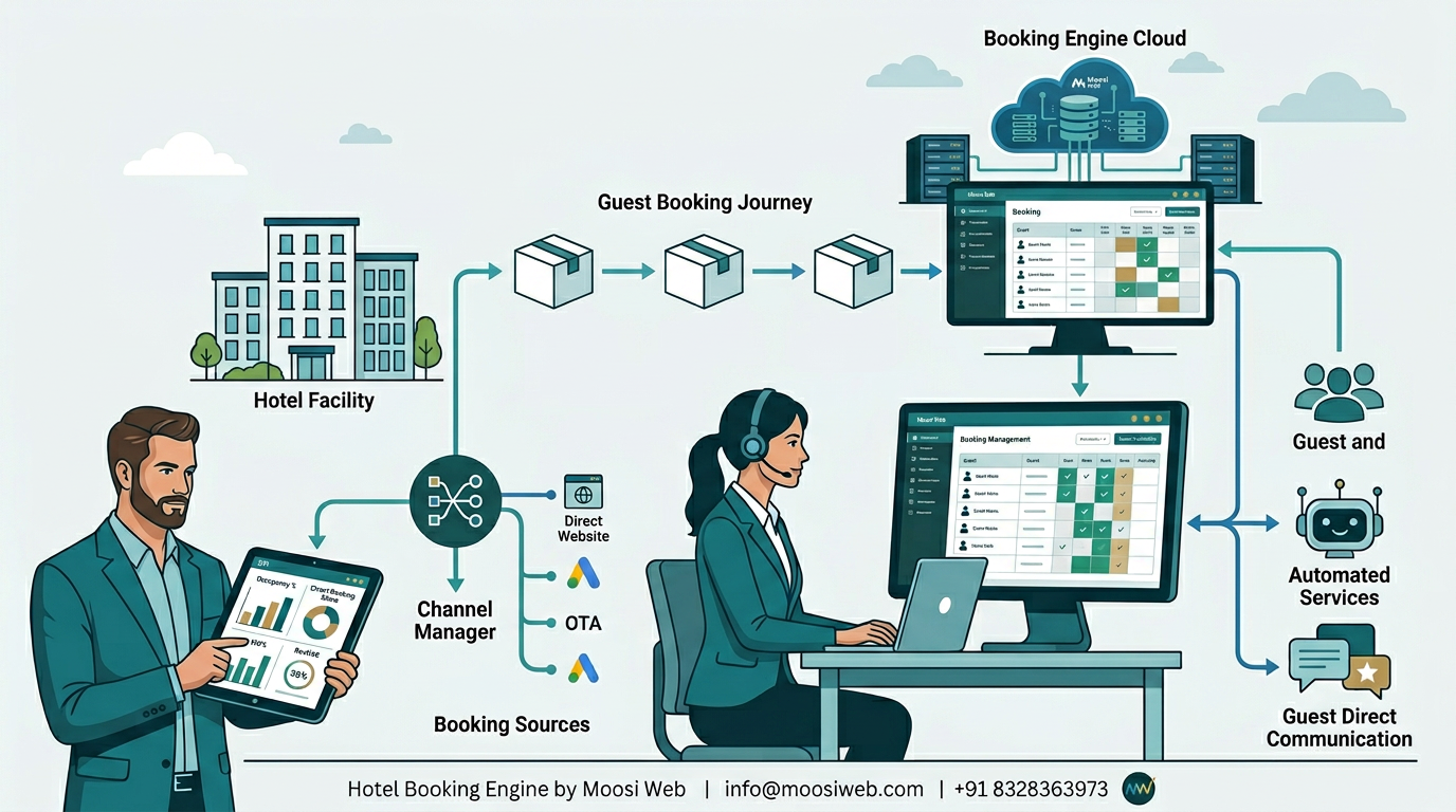 Hotel Booking Engine with Direct Reservation Controls — case study